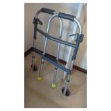 Folding Invalid Walker with Wheels