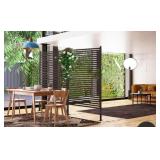 New Metal Outdoor Privacy Screen with Stand, 3.6