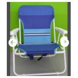 (2) New Backpack Beach Chairs with storage. 19"