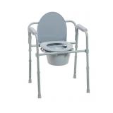 New Drive Medical Folding Steel Bedside Commode