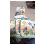 3 New Kitchen Pot Holders &1 Kitchen Towel