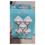 (7) Pks of Adhesive Wire Hooks. (35 Hooks Total )