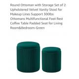 (New) Set of 2 Round Ottomans with