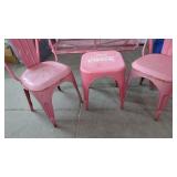 3 PC Metal Coca Cola Patio Set. 2 Chairs ,& Side