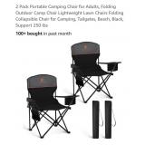 New- 2 Pack Portable Camping Chair for Adults,