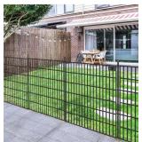 New 10  Panels No Dig Garden Fence with Gate, 32