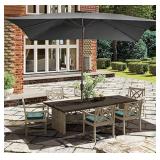 8x10FT Large Rectangular Patio Umbrella Outdoor