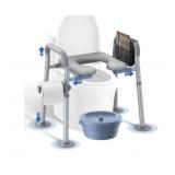 New Raised Toilet Seat with Handles Open-Front