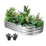 New Raised Garden Bed, Galvanized Planter Raised