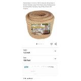 New Manila Rope 1.5 Inch X 150 Ft, Natural Hemp