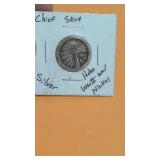 Hobo Silver Nickel Coin Chief Skull