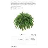 Dkaltm Single Silky Artificial Boston Fern Bush,