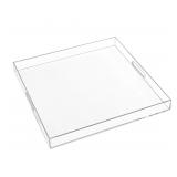 New 24"x 24" Inches Clear Acrylic Serving Tray