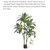 2 pack of Artificial 4ft Artificial Plant Tree