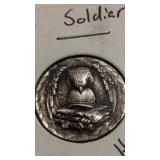 Silver Hobo "Fallen Soldier"WW11War Nickel