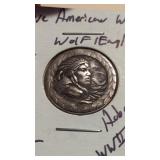 Silver Native American Woman With Wolf /Eagle