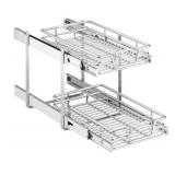 New 2-Tier Kitchen Cabinet Pull Out Shelf and
