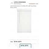 New- Lotus & Windoware 2" Cordless 36" x 60" Faux