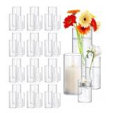 48 New  Thick Glass Cylinder Vases 4,6,9,12 Inch