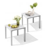 2 New  Aluminum Outdoor Side Tables  Pool Lounge