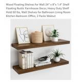 Pair of Wood Floating Shelves for Wall 24ï¿½ x 8ï¿½x