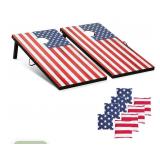 New American Flag. Cornhole Board Set Cornhole