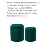 (New)Set of 2 Round Ottomans with