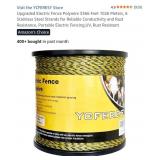 Electric Fence Wire 3366FT, 1026M with 9