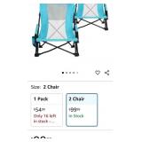 2 New Oileus Folding Portable Beach Chairs