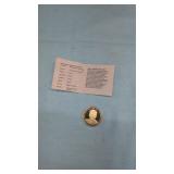 John F. Kennedy 24k Layered Commemorative Coin