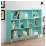 New  48" 10 Cube Bookshelf, 3 Tier Mid Century