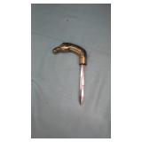 Brass Horse head Knife Cane Top Handle