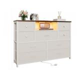 New Dresser for Bedroom with 9 Drawers, White