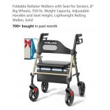 NEW Foldable Rollator Walker w/ Seat, 8