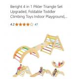 4 in 1 Pikler  Wooden Indoor Playground, w/ Arch