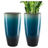 2 New 21 " Tall Planters, Tall Indoor Outdoor