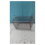 Metal Basket with Copper Handles