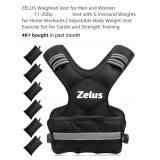 NEW 11-20lb ZELUS Weighted Vest w/ 6 Ironsand
