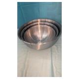 (3) Stainless Steel Mixing Bowls ..  3qt,5qt,8qt.
