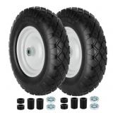 2 New 4.80/4.00-8 Tire and Wheel, 16" Flat Free