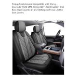 Set of 2 Front Seat Covers, Faux Leather,