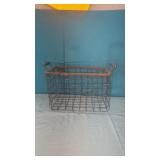 Metal Decorative Basket 14.5" wide x 9.5" tall x