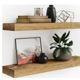 2 New 1.5"  x 36" 2-Tier Rustic Floating Shelf