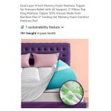 King Size Dual Layer 4" Memory Foam Mattress