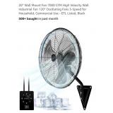 NEW High Velocity 20" Wall Mount Fan, 7000 CFM,