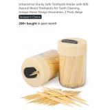 NEW 2 Pk Toothpick Holder, Biege