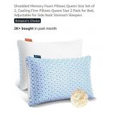 NEW Set of 2 Queen Size Shredded Memory Foam