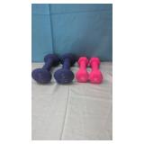 (2) 5Lb. & (2) 3Lb Dumbbells