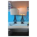 Estate: Pair of Lamps (metal)27binches tall