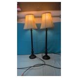 Estate: Pair of Lamps (Metal )27" tall